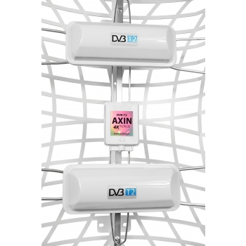 NAJMOCNIEJSZA ANTENA SIATKOWA DVB-T2 AXIN 4K LTE MUX8 PRODUKT POLSKI BIAŁA